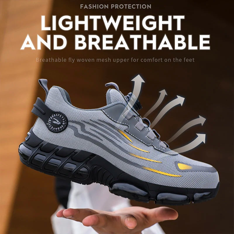 Size 47 48 Work Safety Shoes Men Women Air Cushion Steel Toe Shoes Puncture Proof Safety Boots Protective Work Sneakers