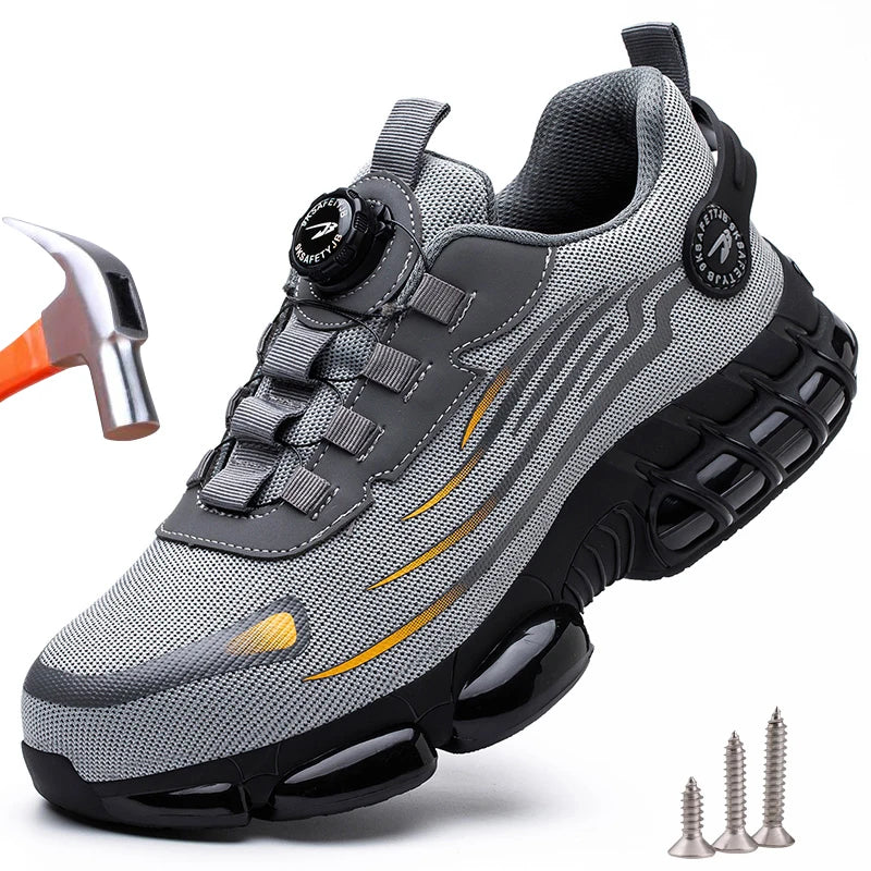 Size 47 48 Work Safety Shoes Men Women Air Cushion Steel Toe Shoes Puncture Proof Safety Boots Protective Work Sneakers
