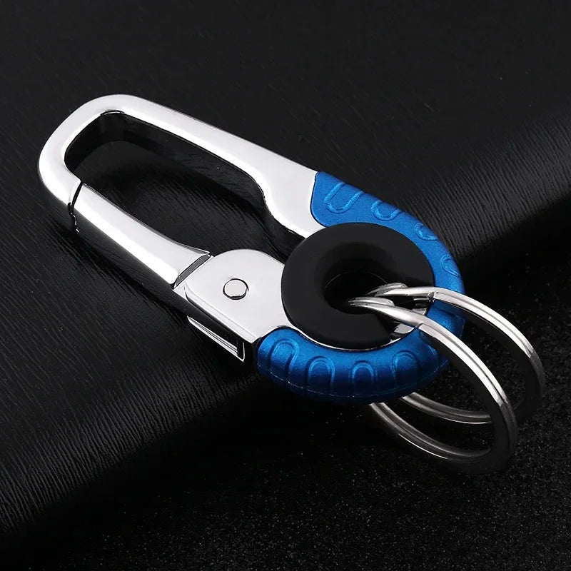 Keychain Buckle For Men Stainless Steel Key Ring Key Chain Hook Outdoor Carabiner Climbing Keyfob Accessories Rugged Belt Clip