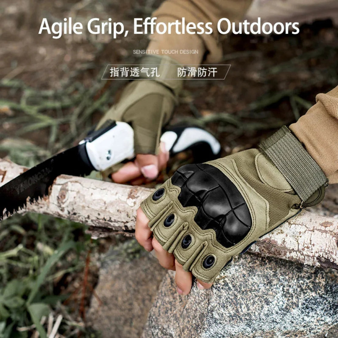 Cycling Tactical Gloves Men Women Half Finger Soft Shell Gloves Spring Summer Training Combat Protection Motorcycle Gloves