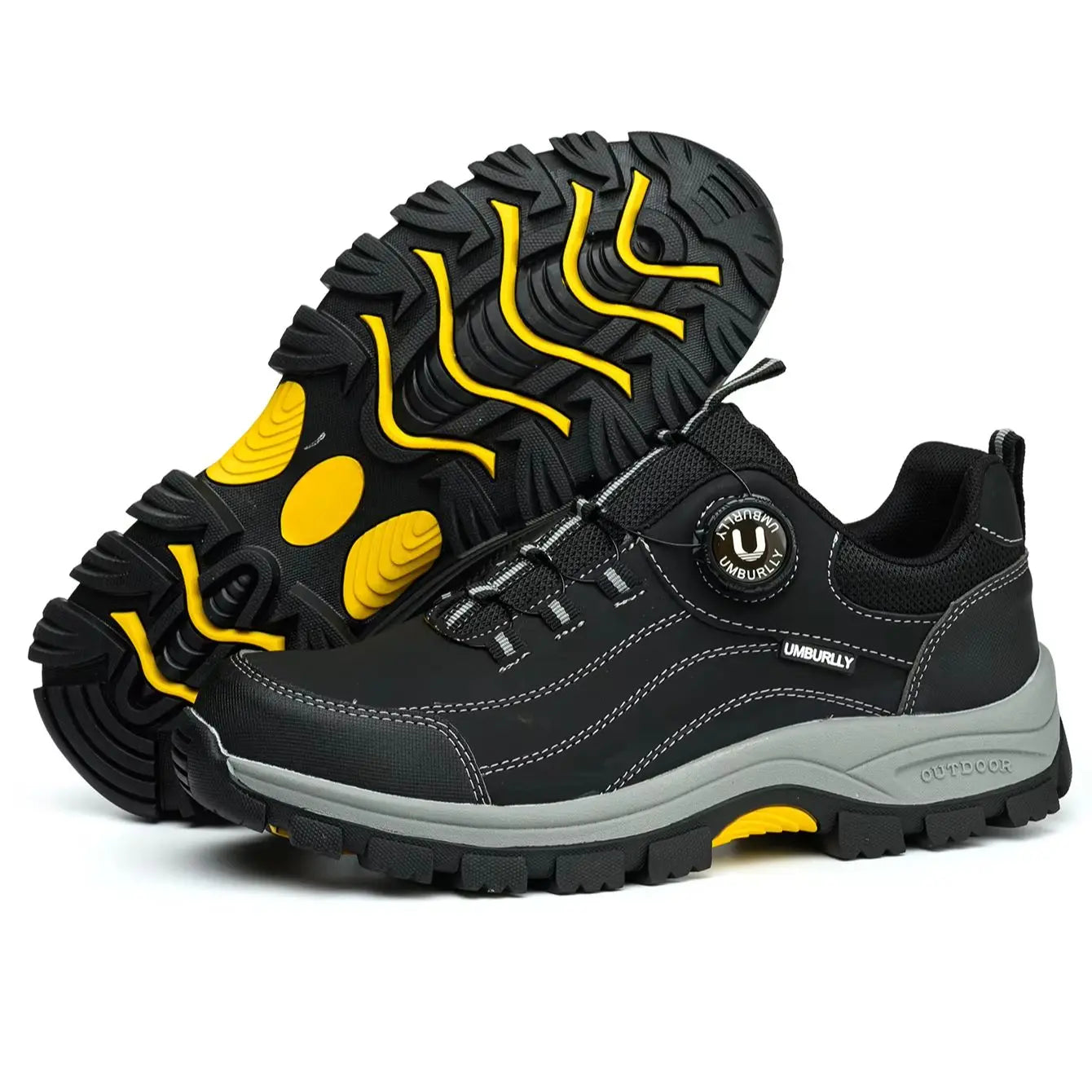 Men's Steel Head Safety Shoes Puncture And Smash Resistant Lightweight Sole Breathable Upper for Outdoor Workshop Work Shoes