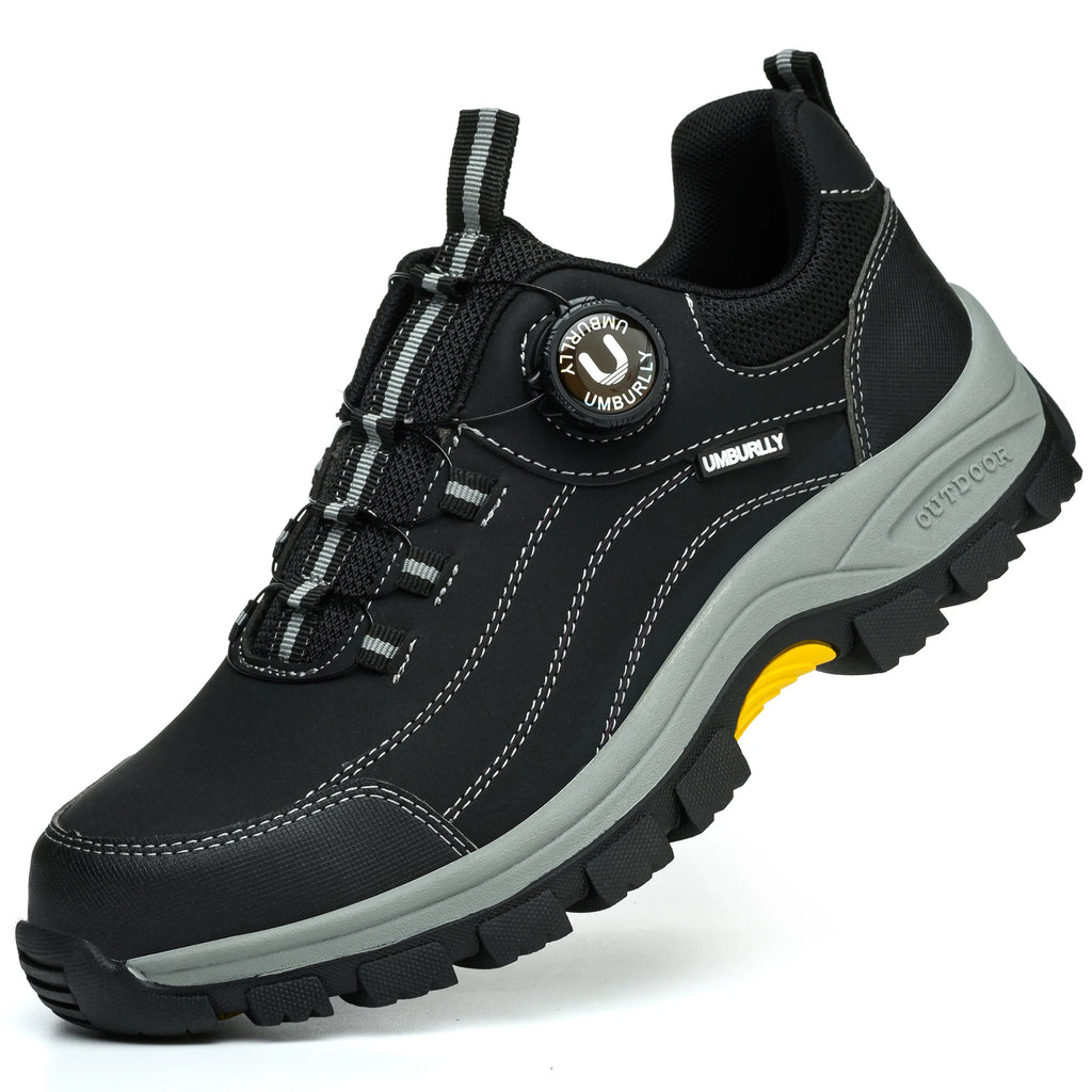 Men's Steel Head Safety Shoes Puncture And Smash Resistant Lightweight Sole Breathable Upper for Outdoor Workshop Work Shoes